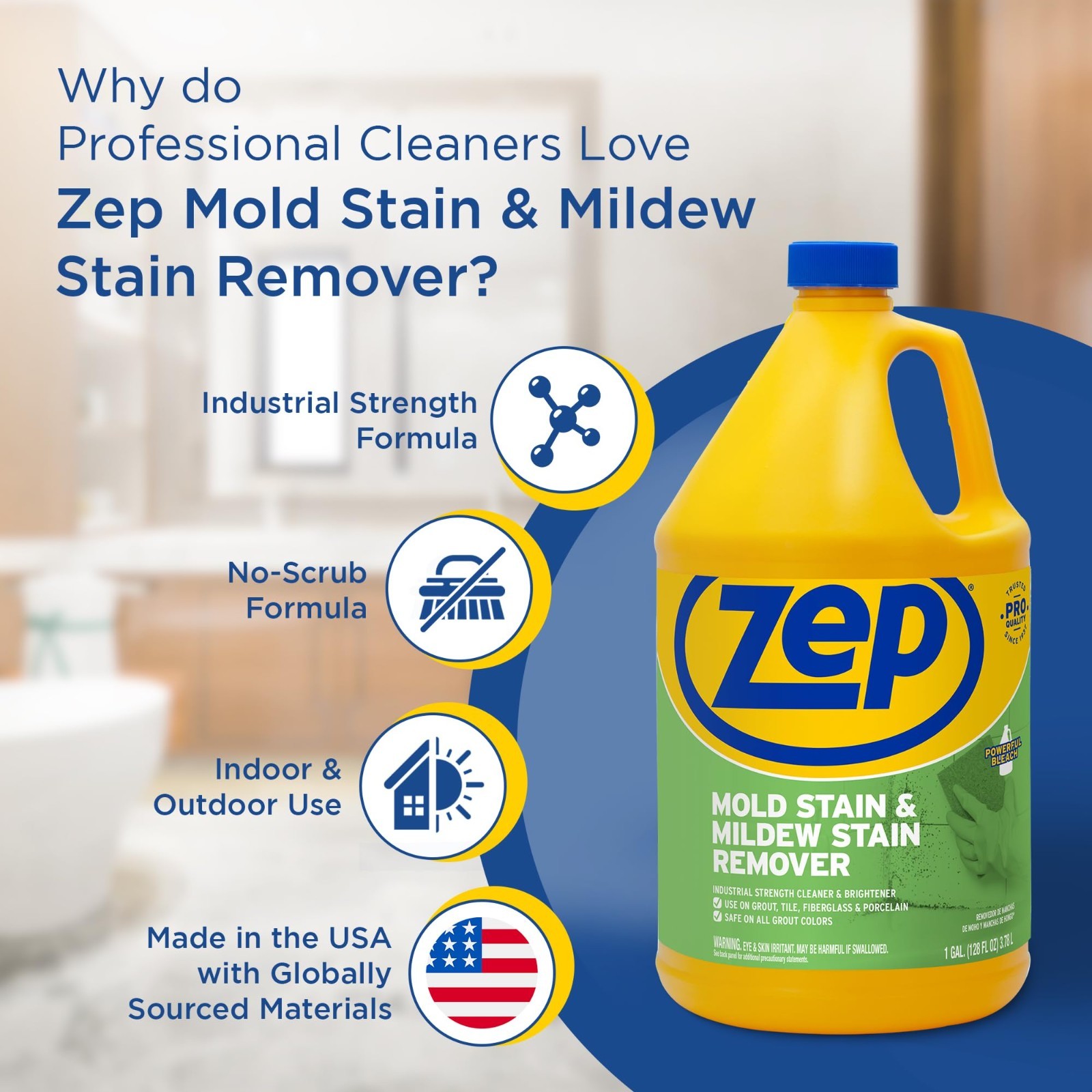 Mold & Mildew Stain Remover 1 Gallon (2-Pack) – Professional No Scrub Formula
