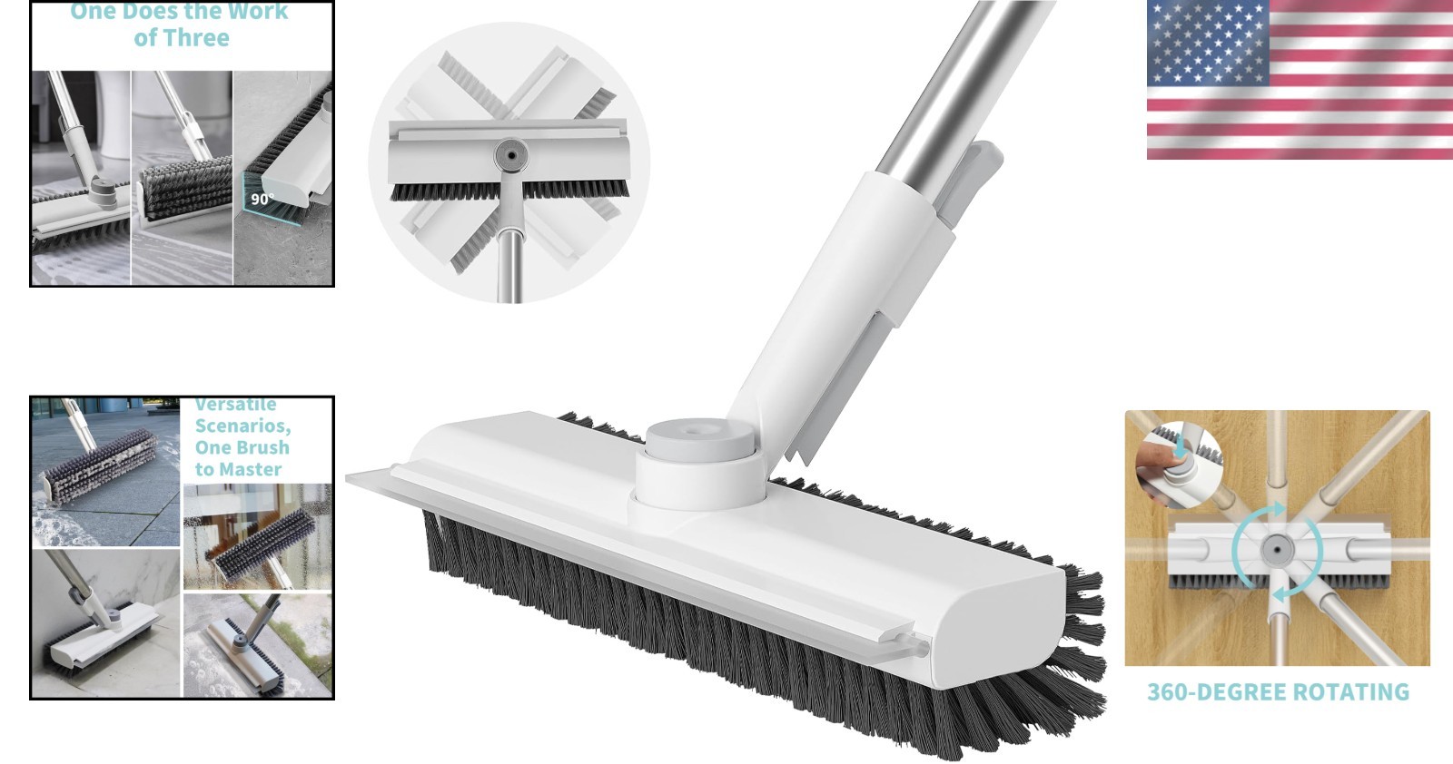 Adjustable Floor Brush with Extendable Handle