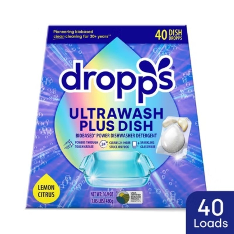 Dish UltraWash Plus Biobased Detergent Pods – Lemon Citrus – 16.93oz/40ct