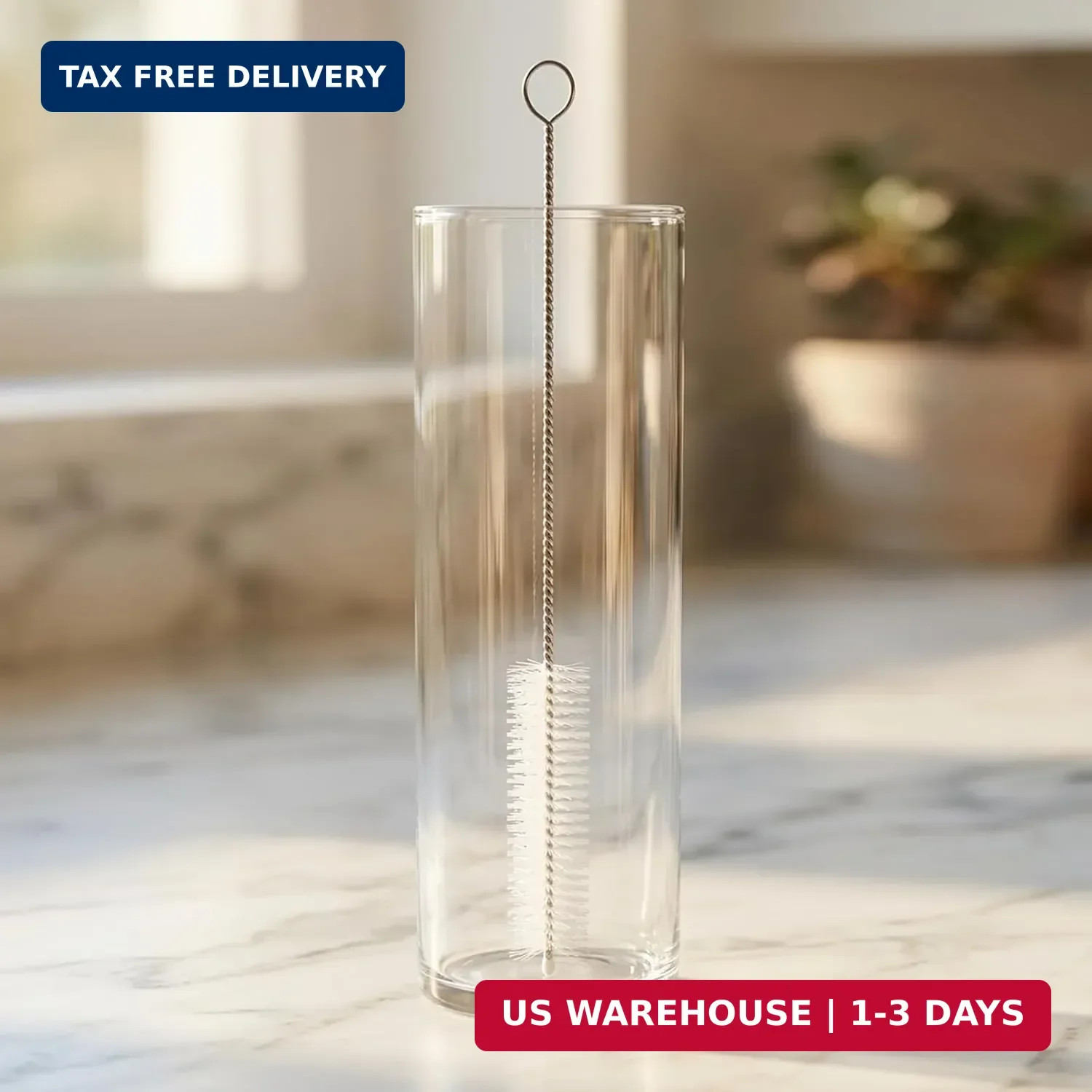 12 Inch Extra Long Straw Brush Cleaner (10 Pack), Flexible Nylon Tube Cleaning B