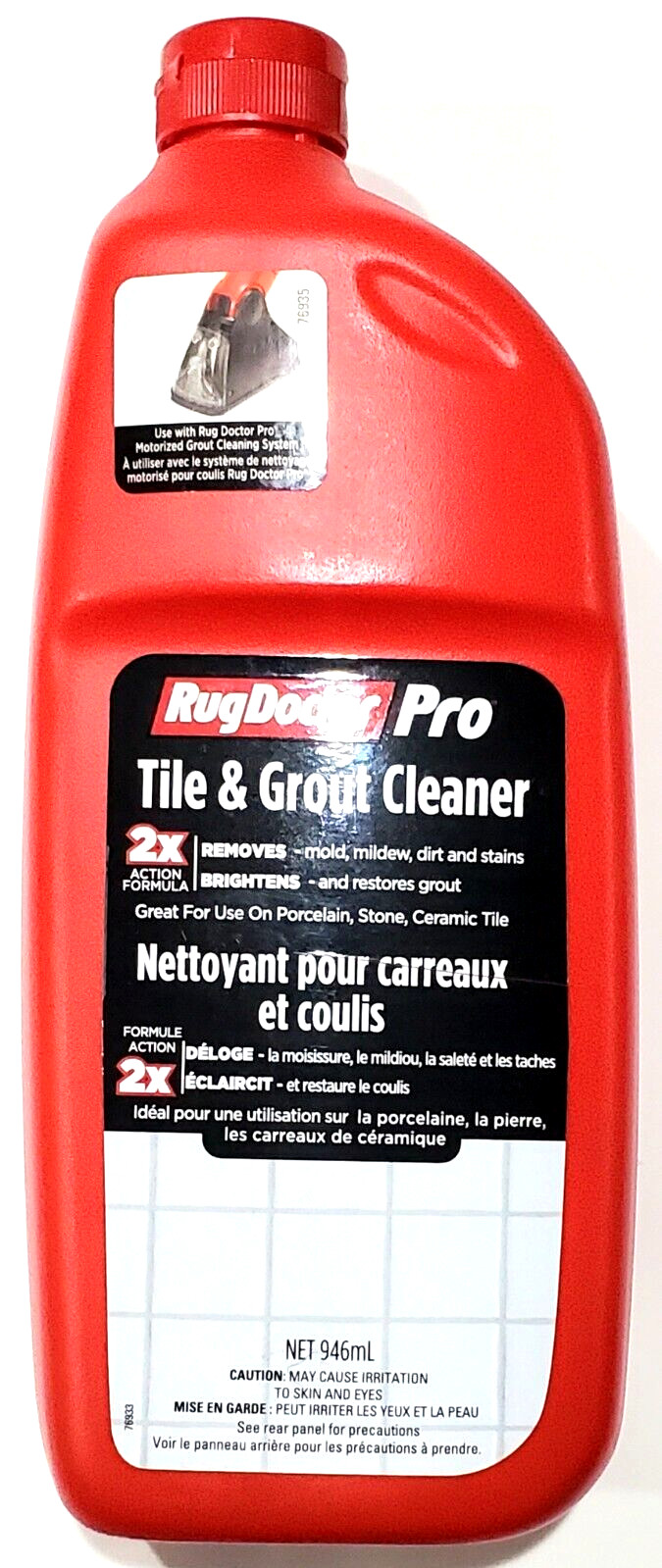 Rug Doctor Pro Tile & Grout Cleaner Removes Mold Mildew Dirt stains Brightens