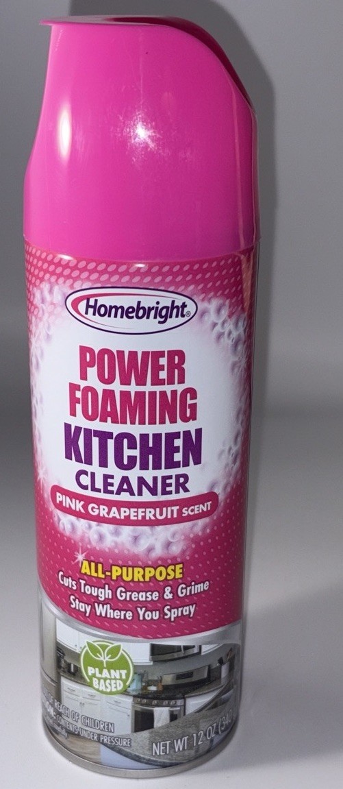 Homebright Power Foaming Kitchen Cleaner 12oz Pink Grapefruit Scent-NEW-SHIP24HR