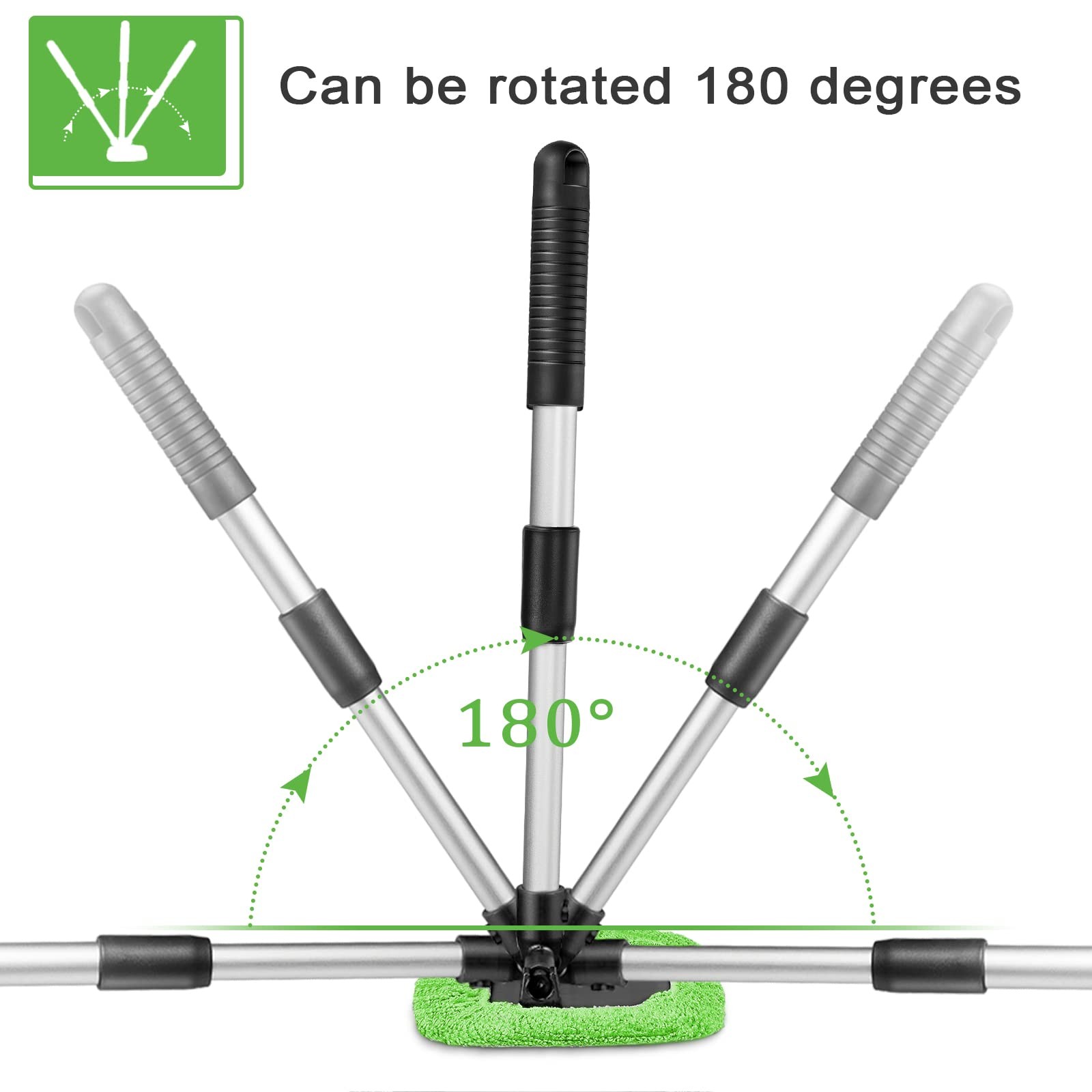 2 Sets Windshield Cleaner Tool Car Window Cleaning Wash Kit with Detachable H…