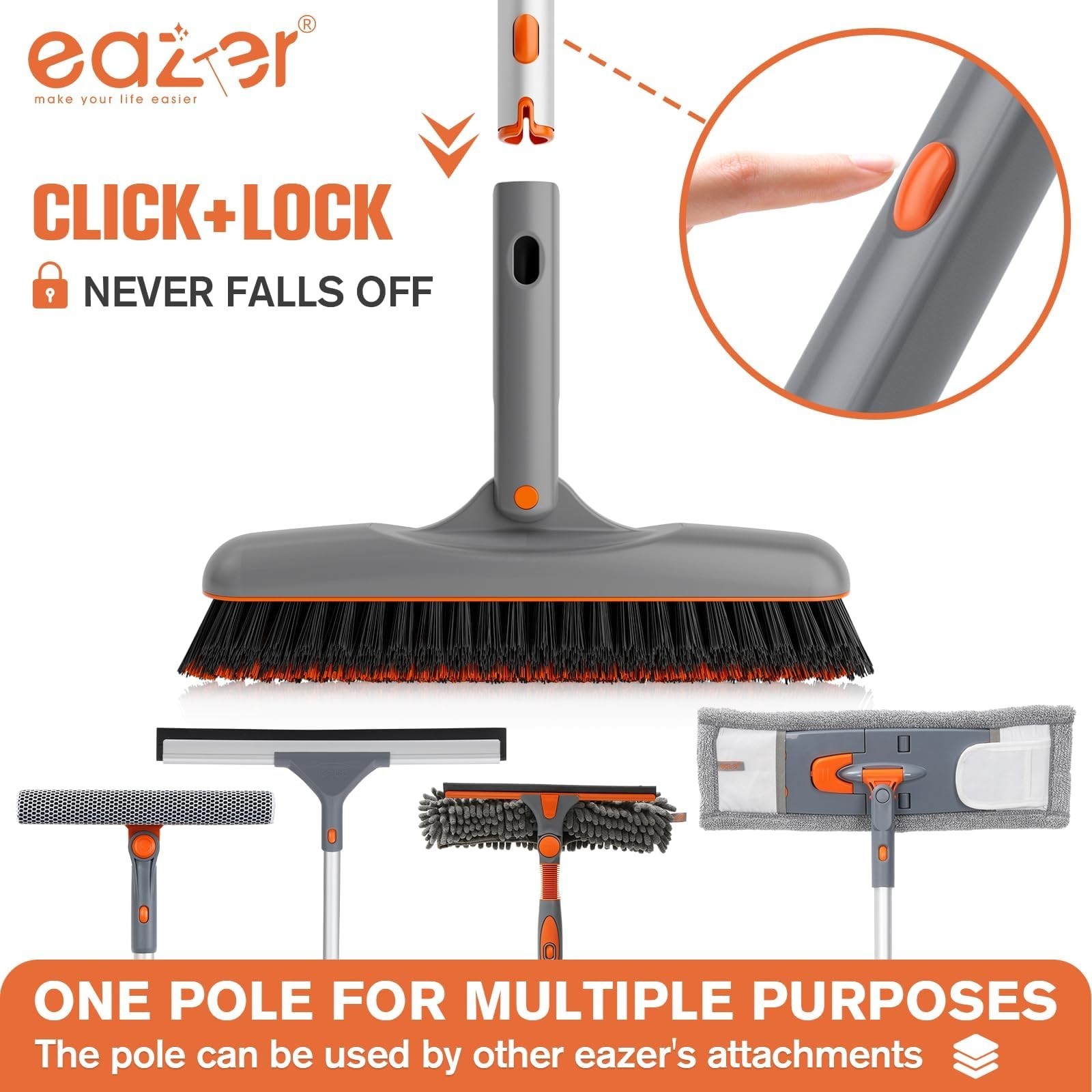 Long Handle Grout Brush 180° Rotation – V-Shape Tile Cleaner for Bathroom Floors