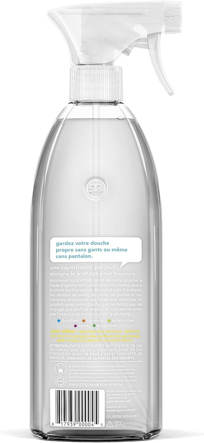 Cruelty-Free Method Shower Cleaner – 28 oz Ylang Ylang, No Rinse & Biodegradable
