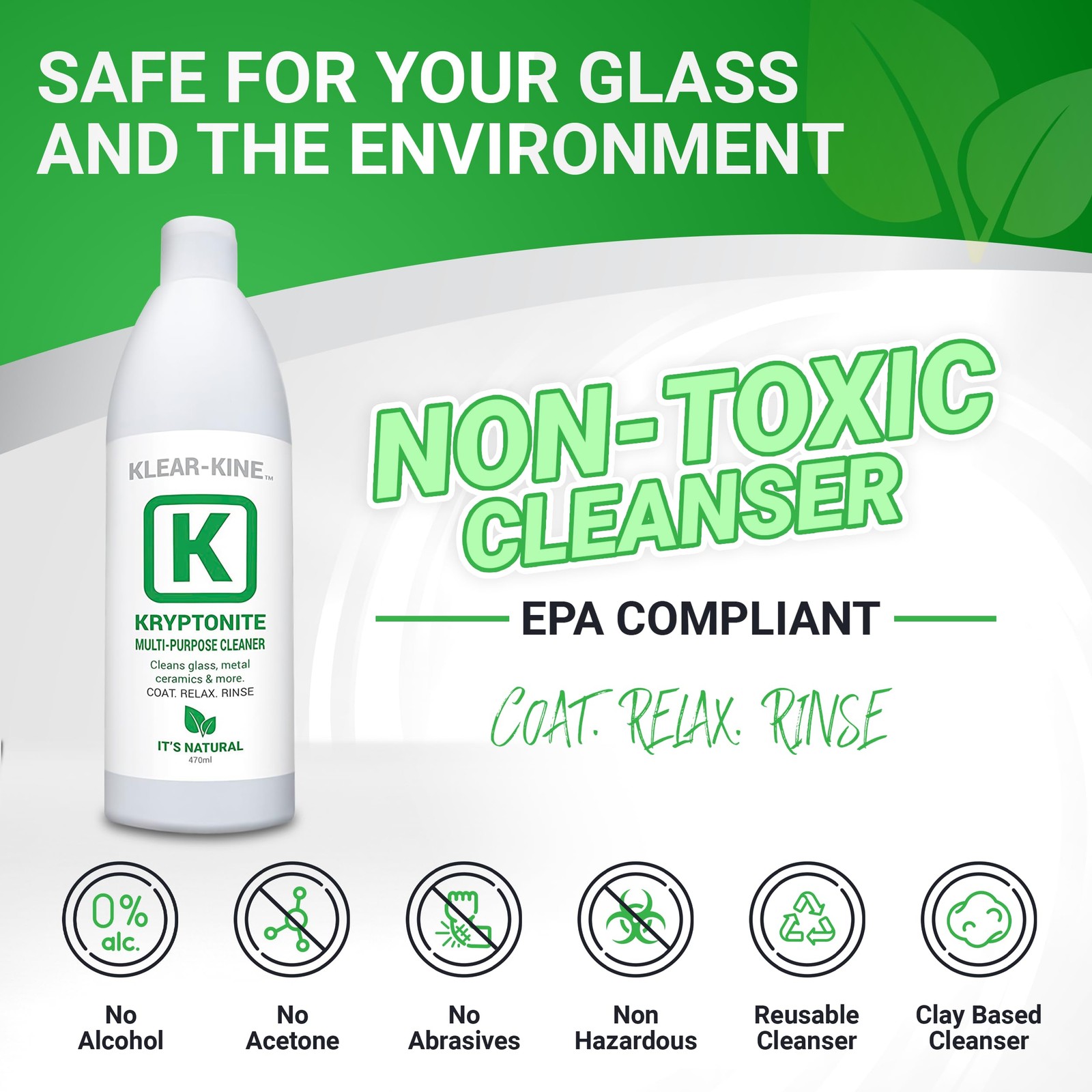 KLEAR Kryptonite Multipurpose Glass Cleaner | Powerful Cleaning Combo 5 in 1|…