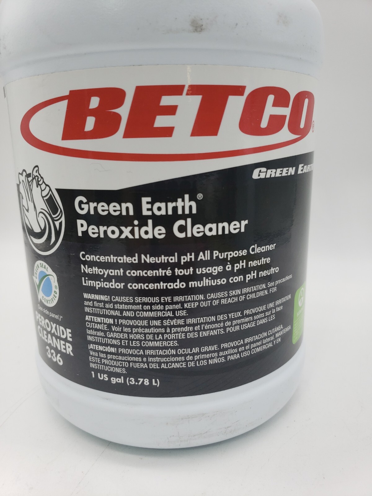 Betco Green Earth Peroxide Cleaner Fresh Mint Scent 1 US Gal/ 3.78 Liter 3360400