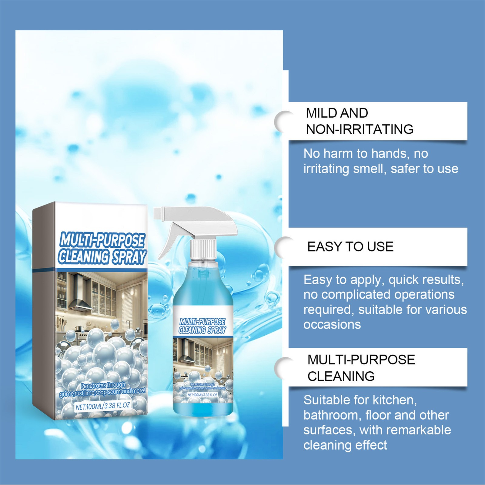 Multi-Purpose Cleaning Spray Upgraded Foam Spray For Oven Handheld Degreaser