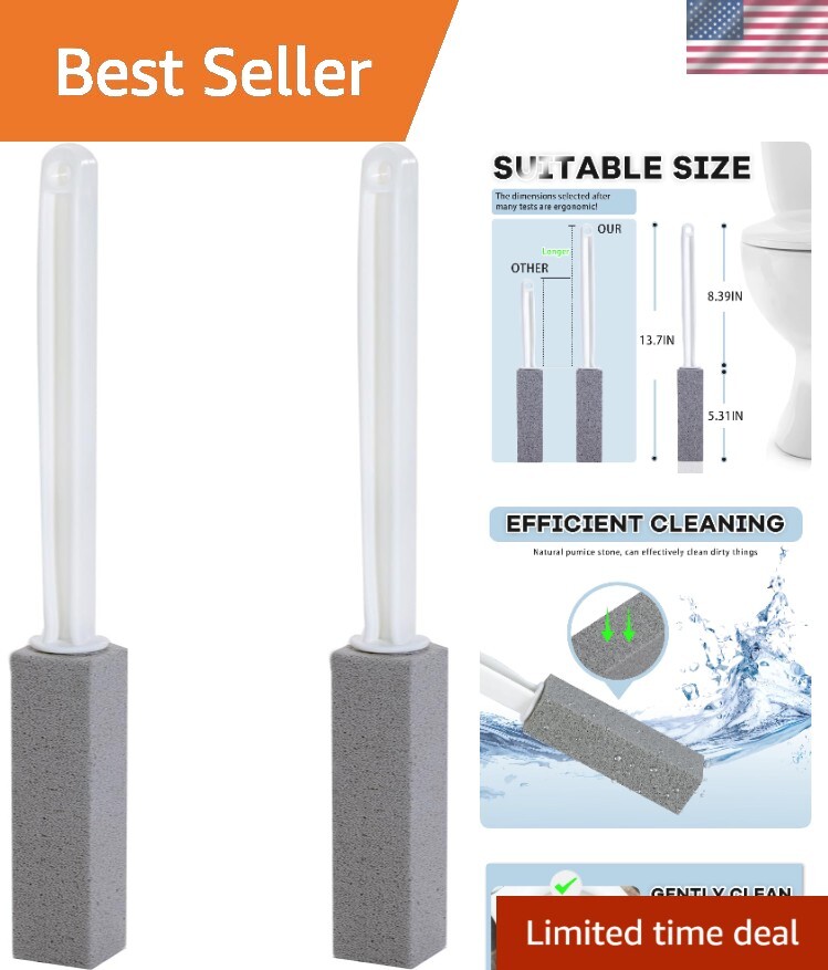Versatile Pumice Stones with Easy Grip Handle – Perfect for Toilets & More