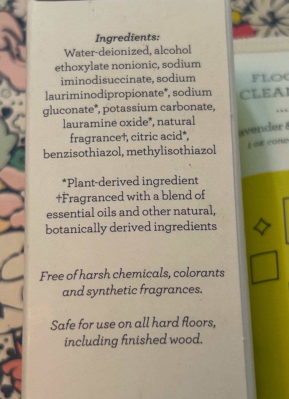 NEW IN BOX 2 GROVE FLOOR CLEANER CONCENTRATE LAVENDER & THYME
