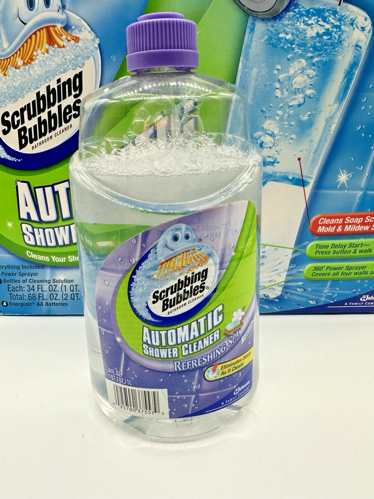 Scrubbing Bubbles Automatic Shower Cleaner Kit w/ 3 Bottles Solution New Sealed