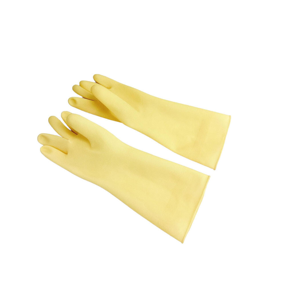 2 Pairs Rubber Dishwashing Cleaning Gloves Anti-Slip for Household & Kitchen Use