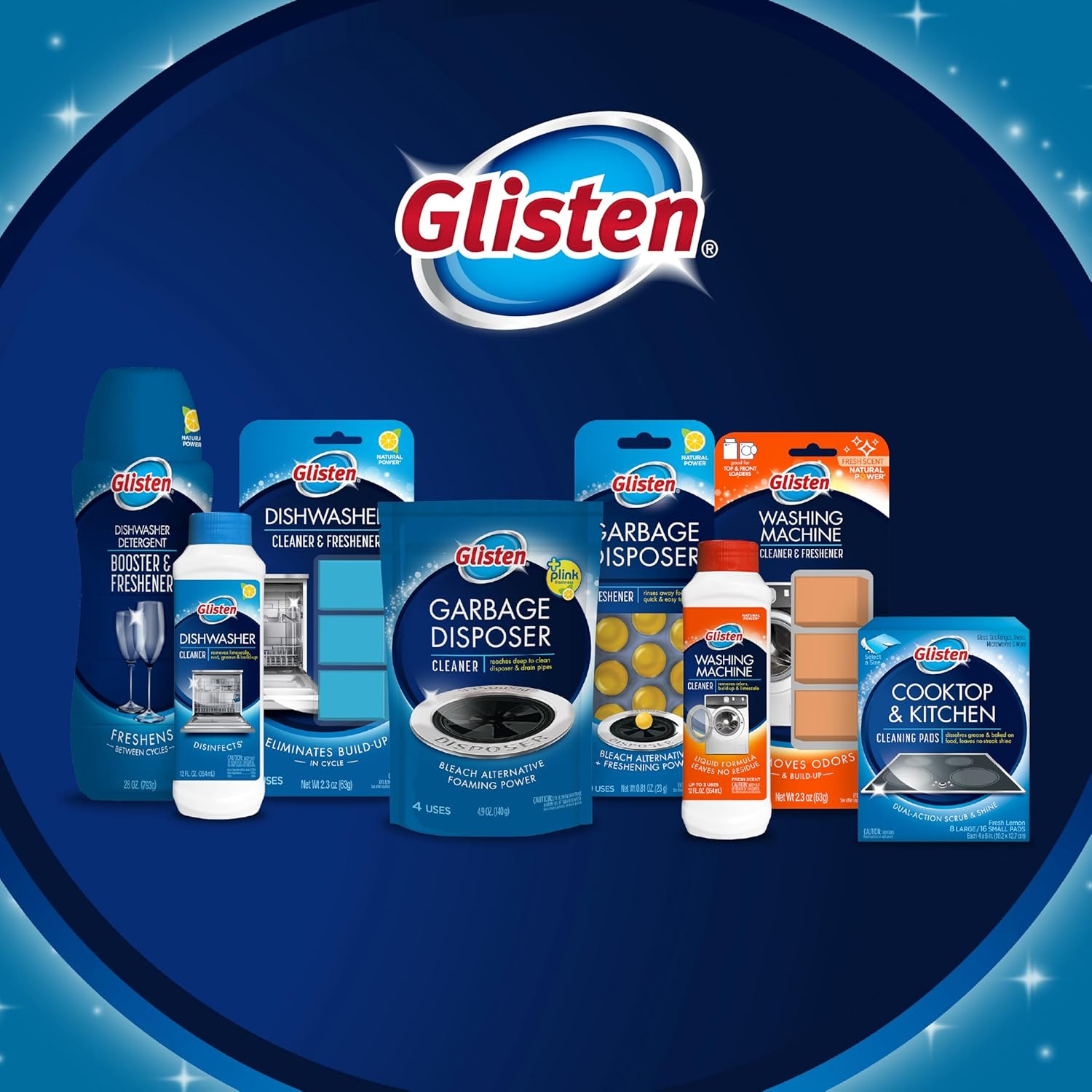 Glisten Washing Machine Cleaner, Helps Remove Odor, Buildup, and Limescale, Fres