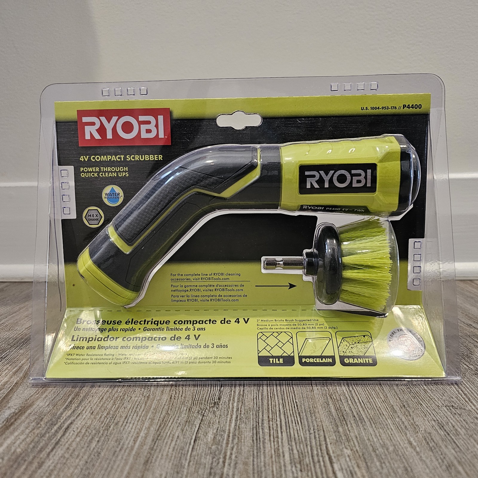 New Ryobi P4400 Cordless Compact Scrubber With USB Charger Included