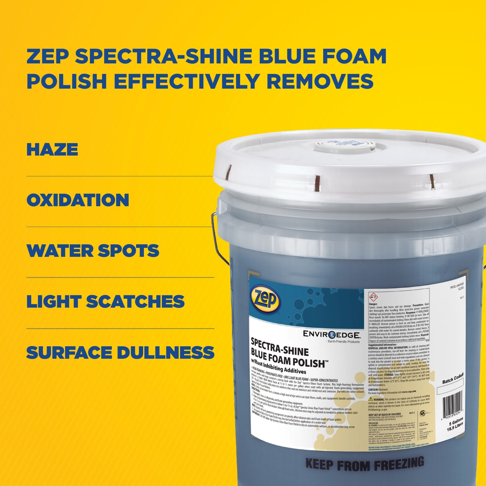 Zep Spectra-Shine Gold Foam Polish 5 Gallon 1 Pail 800935