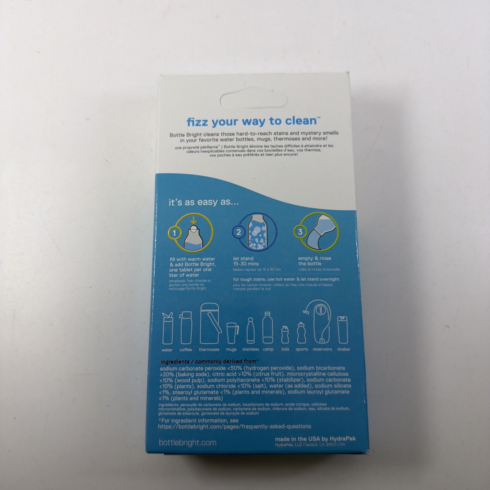 Bottle Bright Single Pack (12 Tablets)- Clean Stainless 12 Count (Pack of 1)