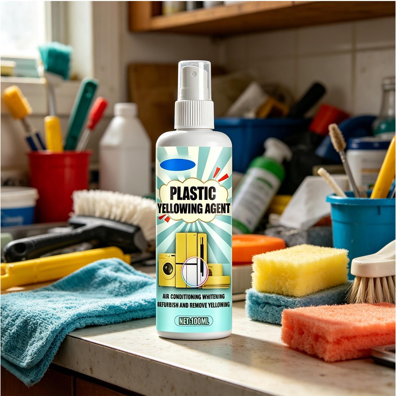 1PC Plastic Yellowing Remover Anti Oxidation Cleaning Agent 100ml