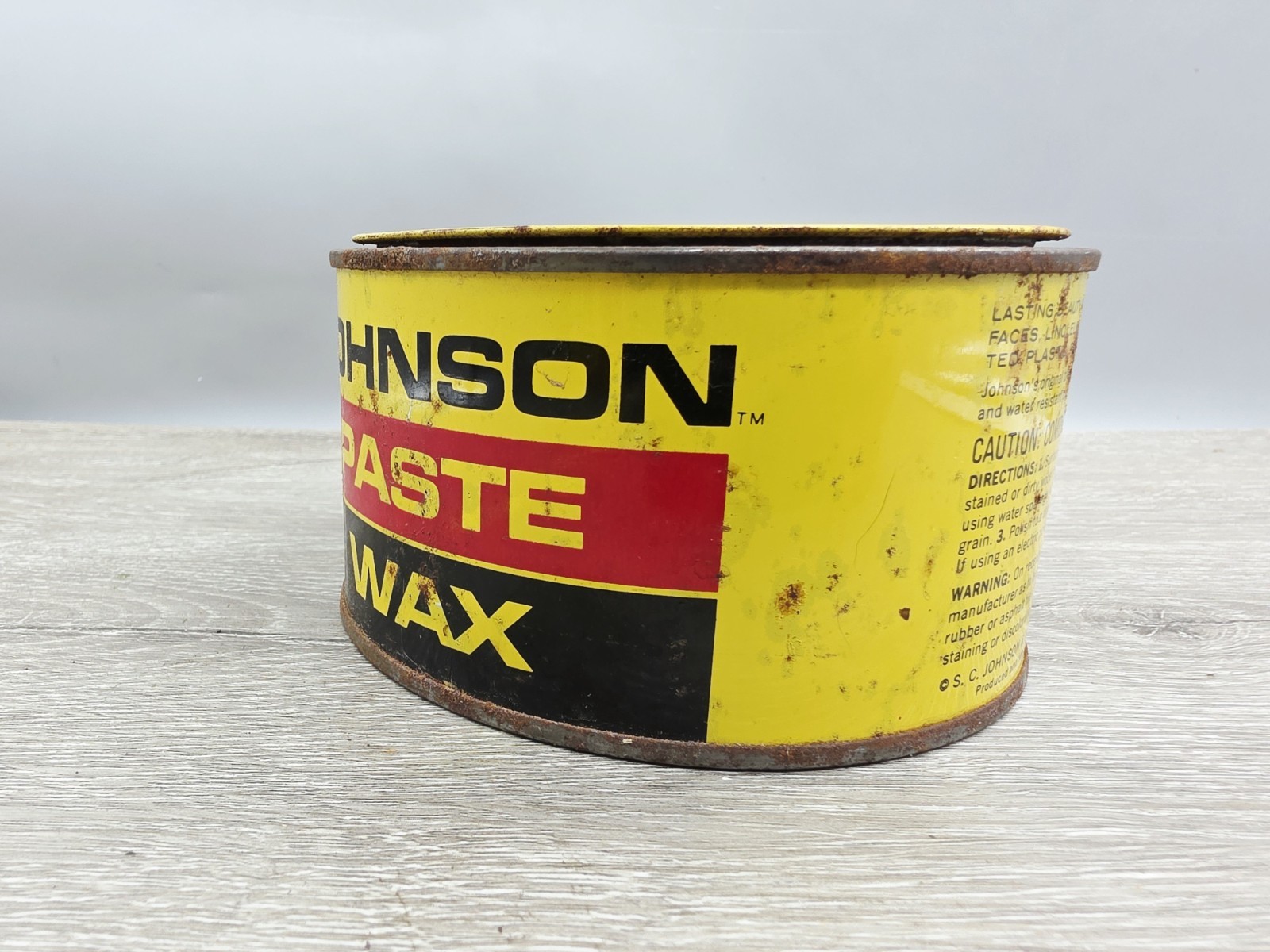 SC Johnson Paste Wax 16 oz Open Can Discontinued USA. 17.4 Oz Weight!!
