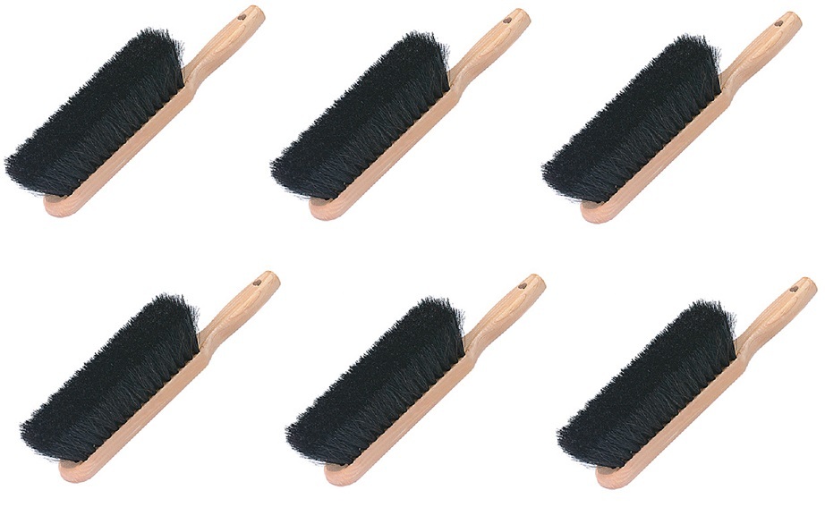 Harper 454 14″ Wood Natural Synthetic Blend Horsehair Counter Brush – Quantity 6