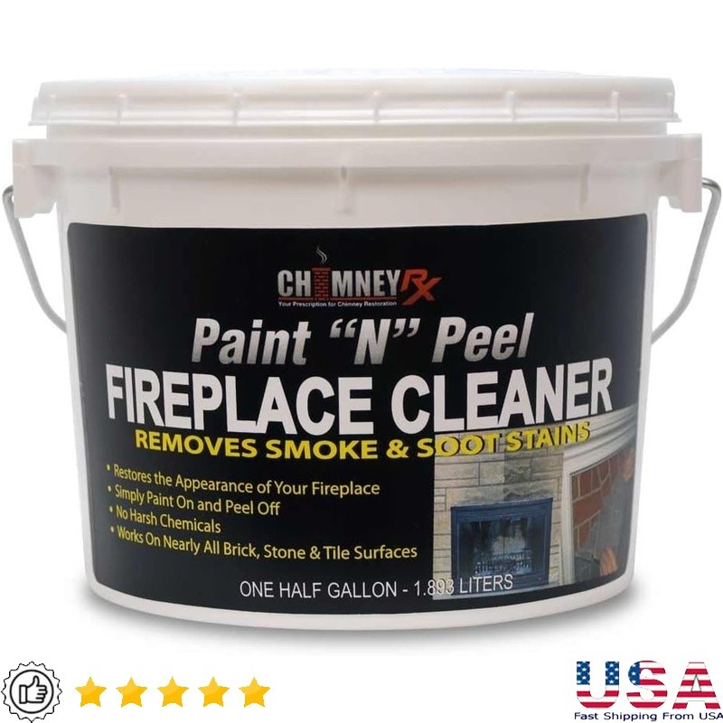 Soot Remover Fireplace Non-Toxic Easy Application No Scrubbing Clean Brick Tile