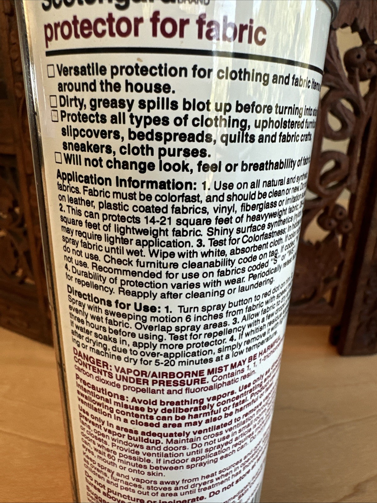 Scotchgard 3M Protector For Fabric And Upholstery 14oz. Old Formula – 1987