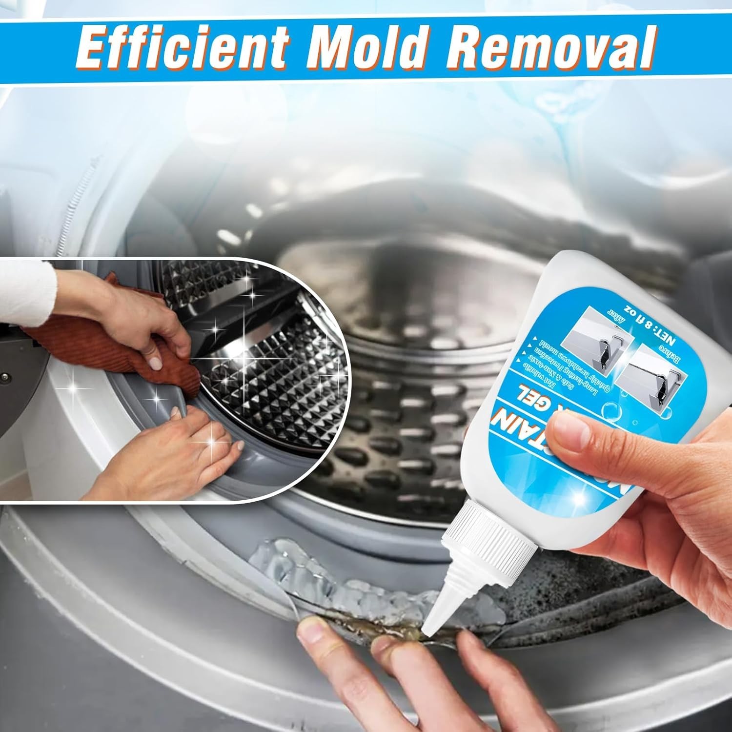 Housemold Stain Remover Gel, Heavy Duty Washing Machine Cleaner, Effective Stain