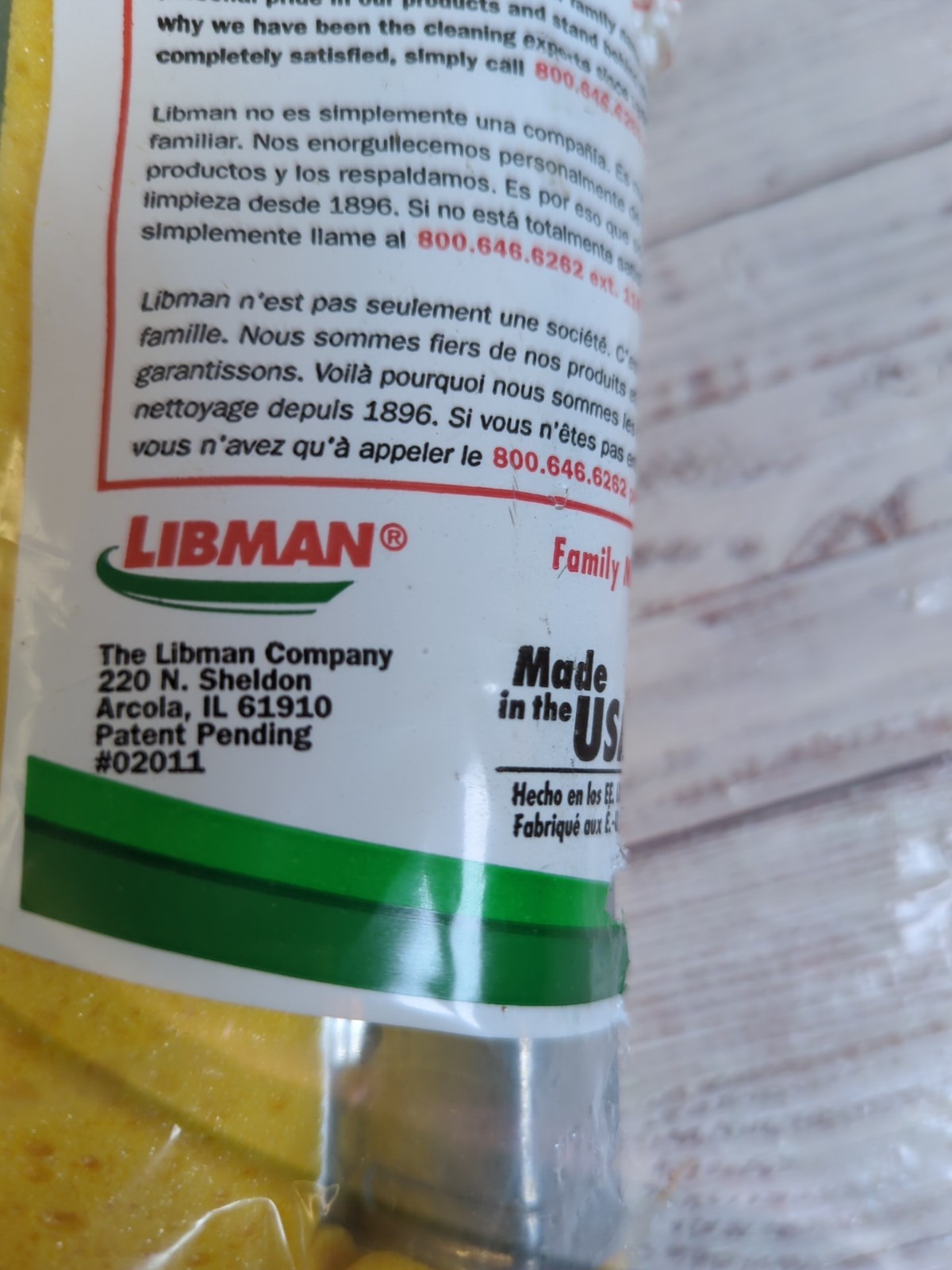 NIP Libman Nitty Gritty Roller Mop Refill 9” #02011 Made In USA