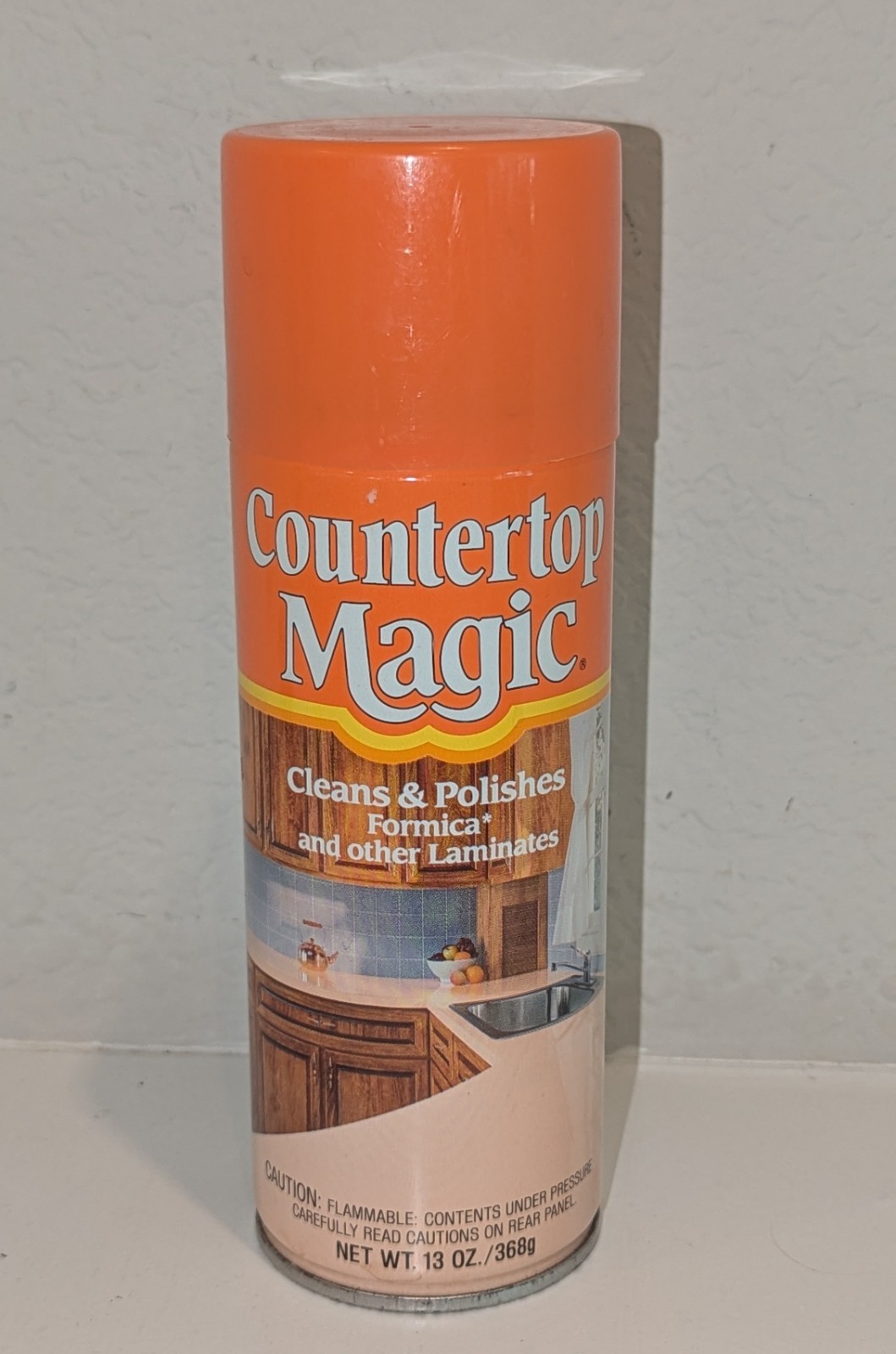 Vintage COUNTERTOP MAGIC 13 Oz Original Aerosol Spray Formica Laminate V.Full T2