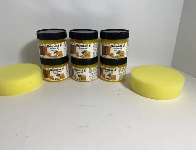 Beeswax Orange Oil Wood Polish 6pc Natural Furniture Care Restore Kit