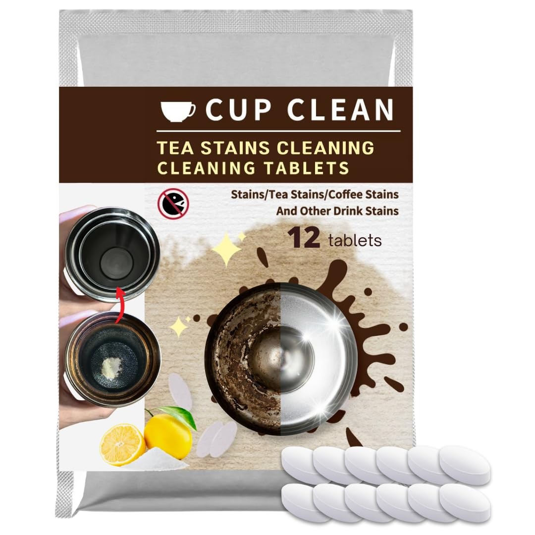 LAST8OTTLE Coffee Tumbler Cleaner & Tea Stain Remover – Cleaning Tablets for …