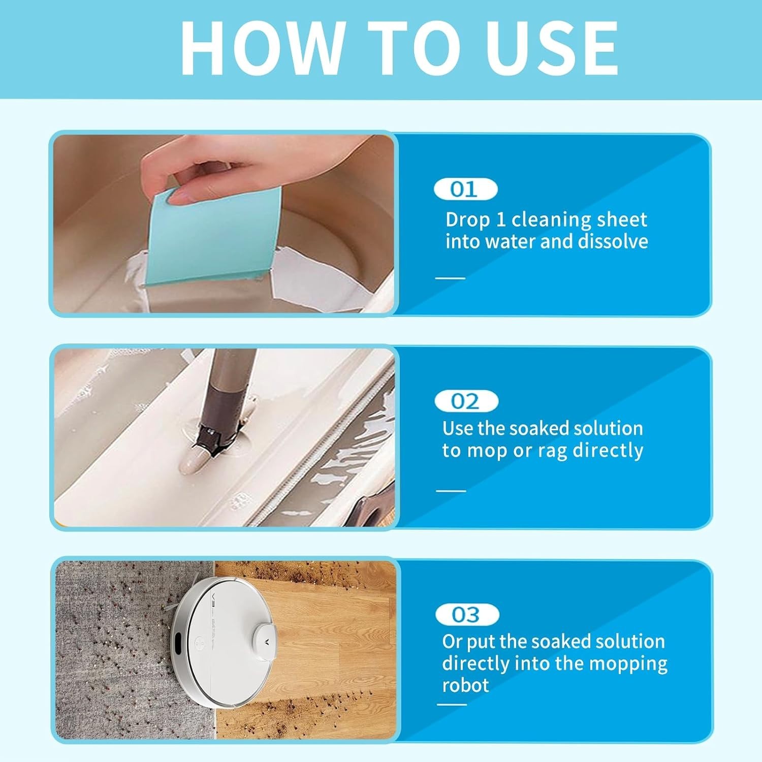 Effortless Cleanup with 30 Ultra Concentrated Plant-Powered Floor Cleaner Sheets