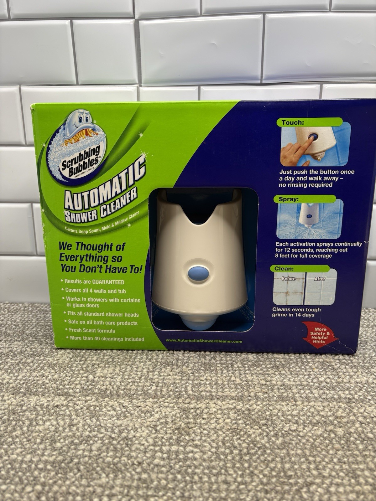 Scrubbing Bubbles Automatic Shower Cleaner Kit W/ Dual 2 Sprayer Refills Bottles