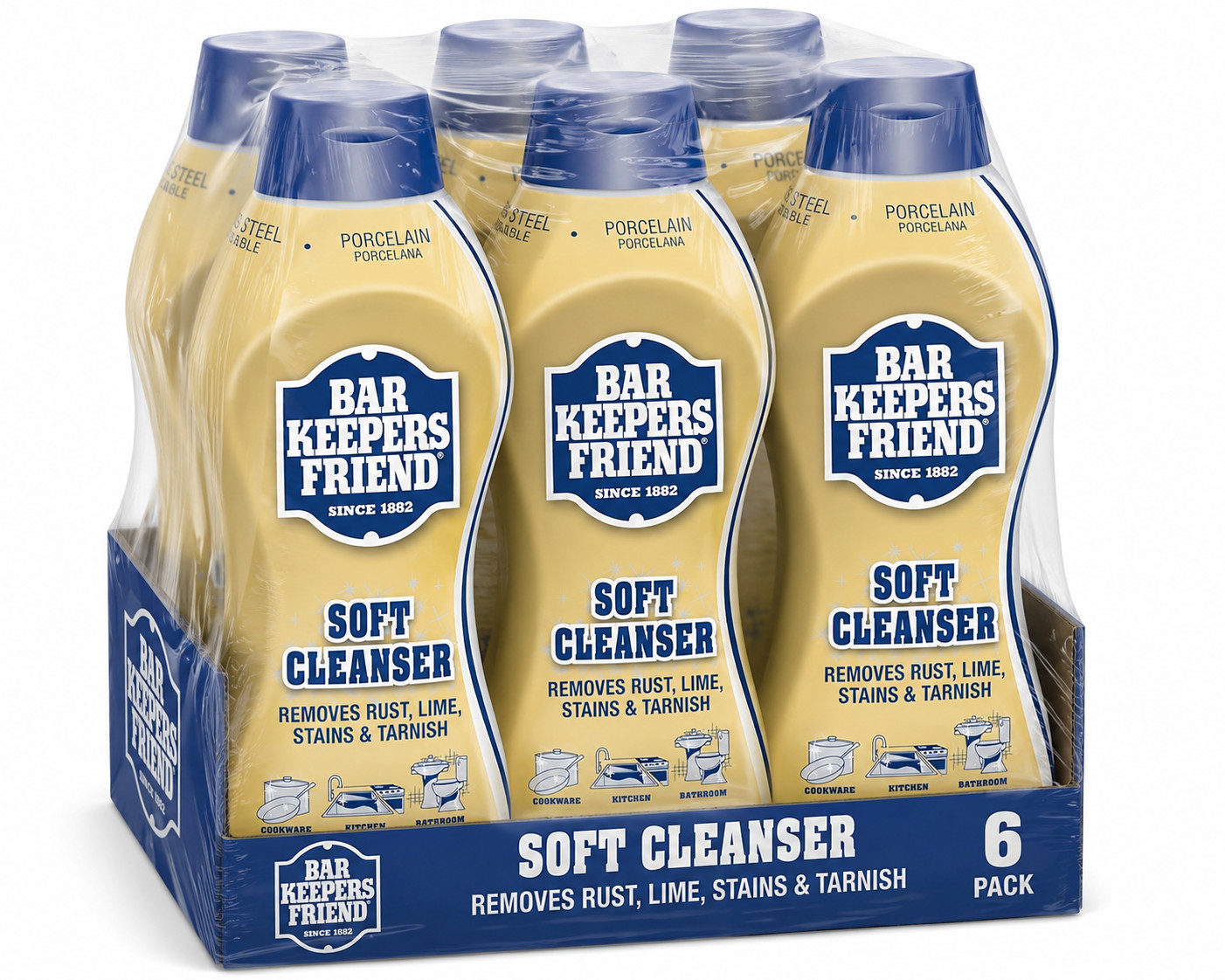 Bar Keepers Friend Soft Cleanser – 6-Pack (26 oz Bottles) – Brand New