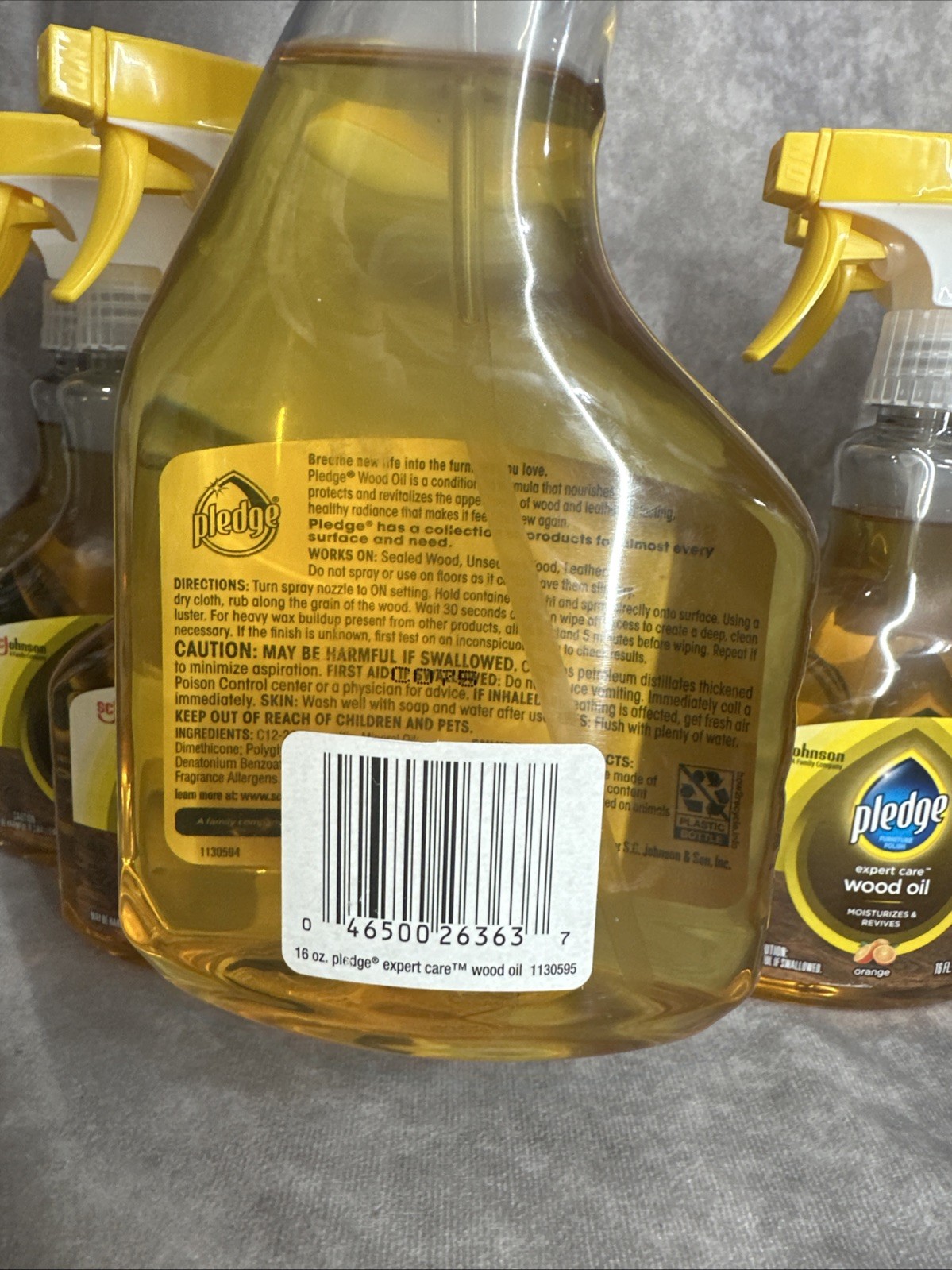 PLEDGE Natural Wood Furniture Cleaner Conditioner RESTORING ORANGE OIL (7)