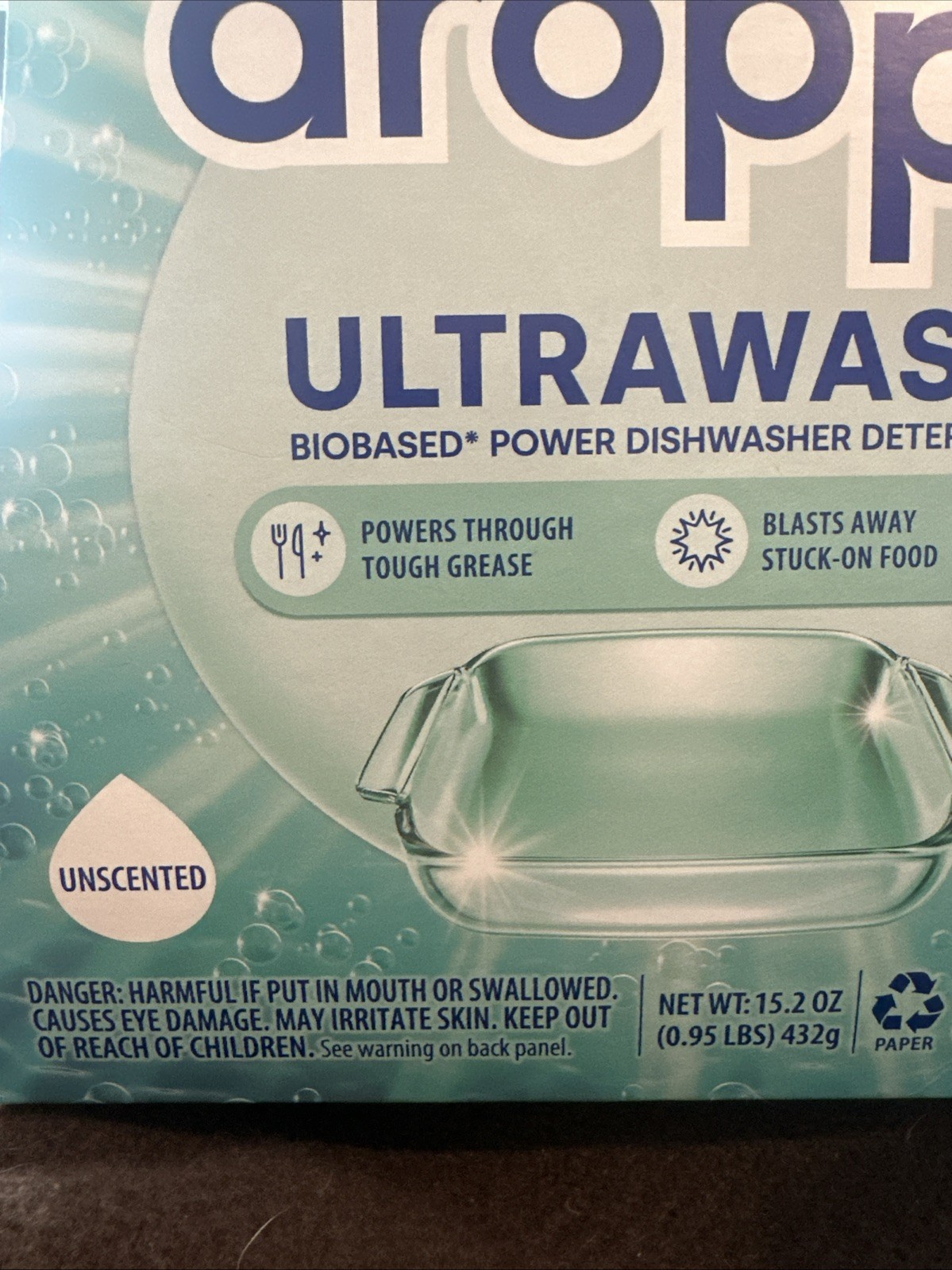 Dropp’s Ultra wash Biobased Dishwasher Detergent Pods 48 Ct Unscented