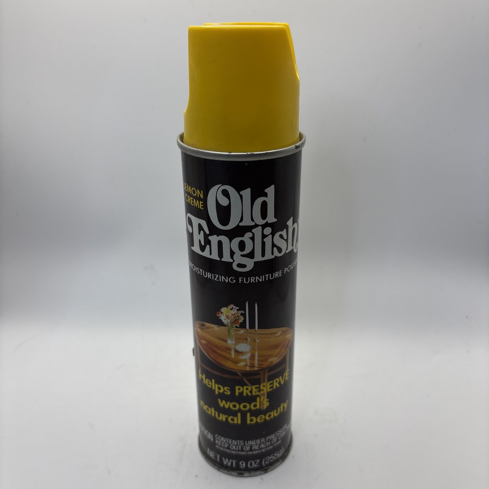 Vtg 80s Old English Lemon Creme Moisturizing Furniture Polish Used Close To Full