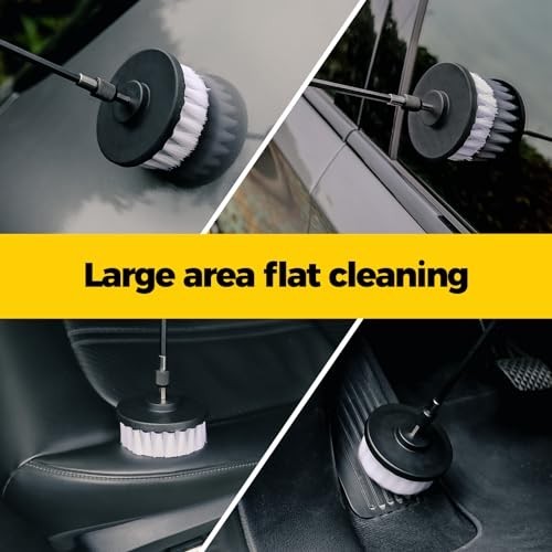 7Pc Drill Brush Set Car Detailing Kit Power Scrubber for Bathroom, Carpet, Tile
