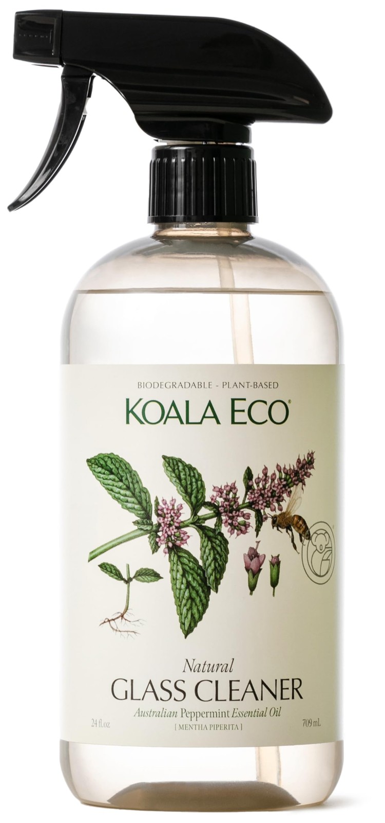 Glass Cleaner – with Australian Peppermint Essential Oil – 16oz