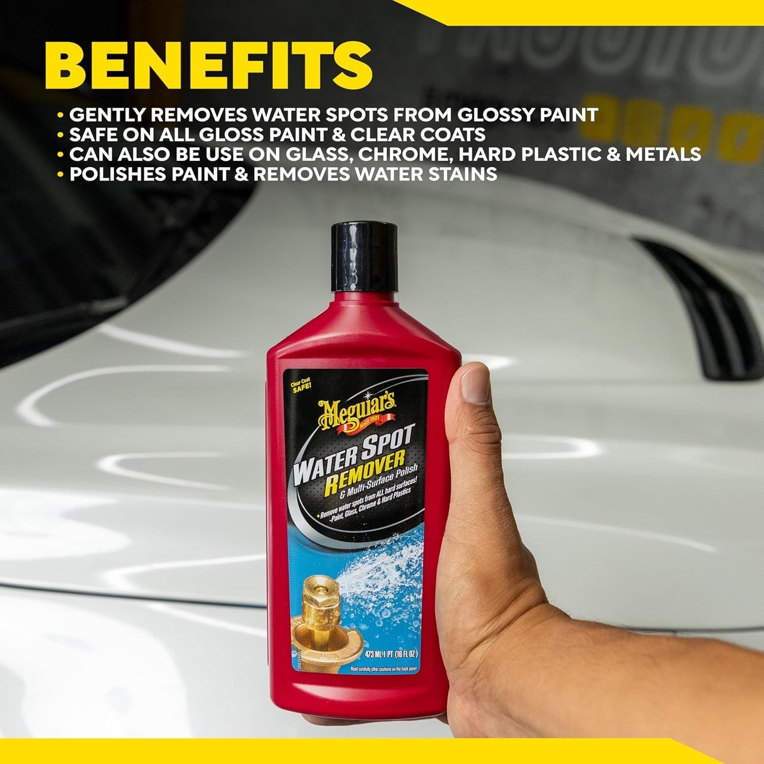 Professional-Grade Water Spot Remover for Paint & Glass – 16oz Restore Shine