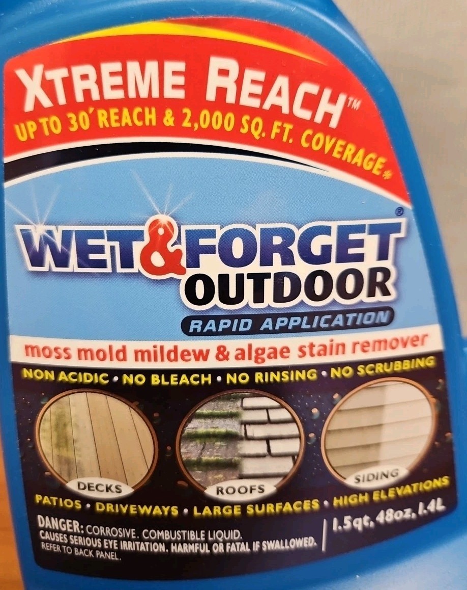 Wet & Forget Outdoor, Mold & Mildew Hose End Stain Remover, 48 oz. Full Bottle