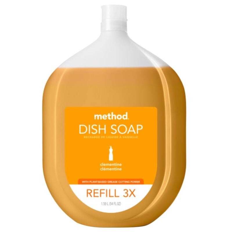 Method Clementine Scent Liquid Dish Soap Refill 54 oz 1 pk Plant Based New