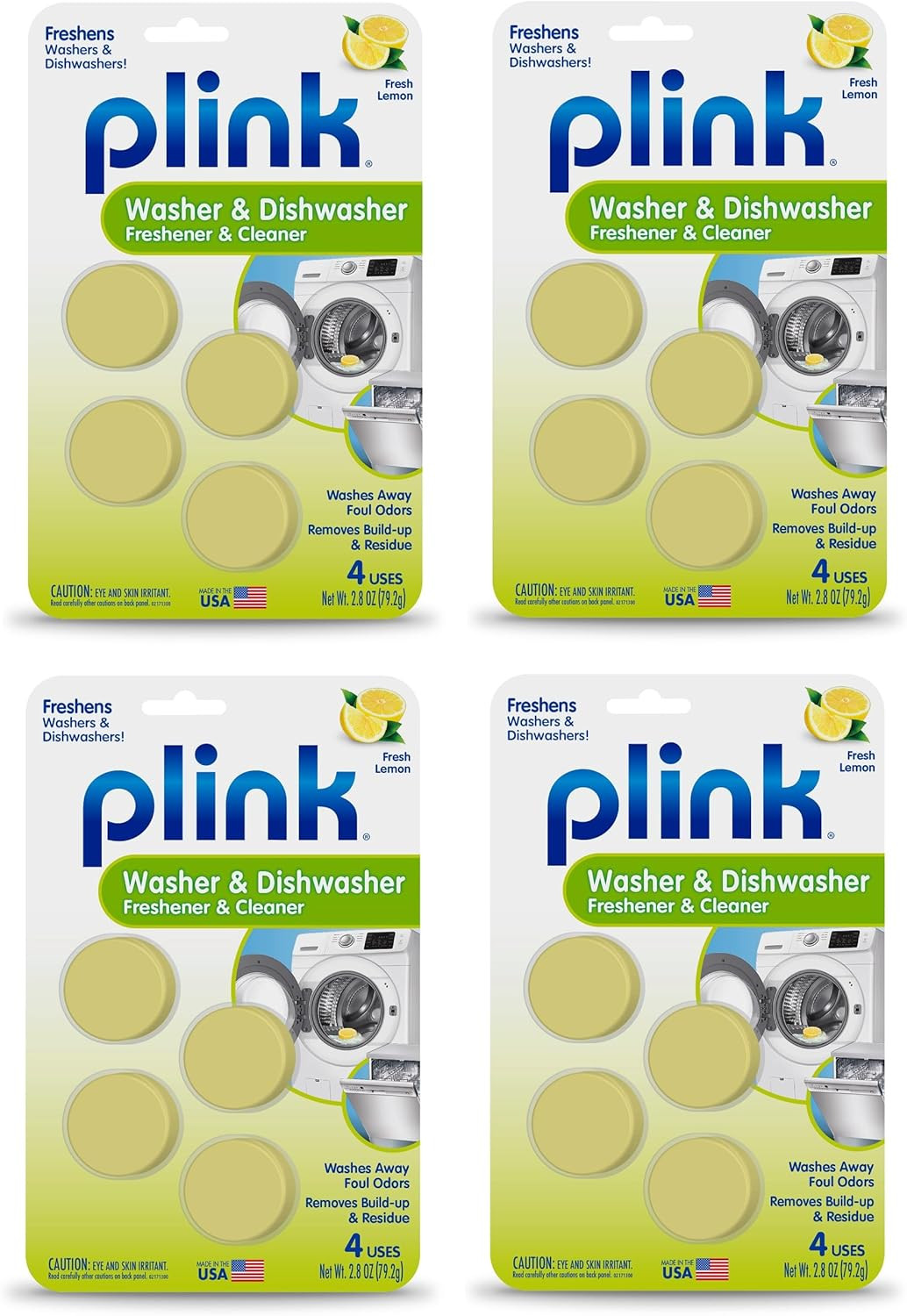 Washer and Dishwasher Freshener Cleaner 4-Pack, 16 Tablets Total, Count