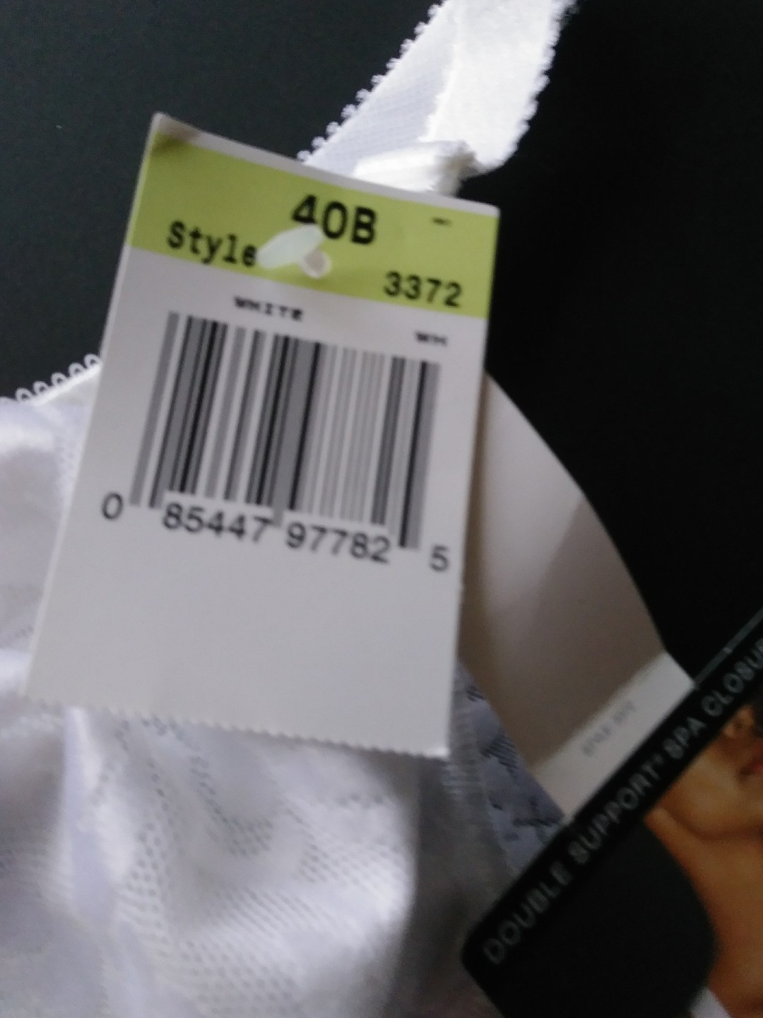 BALI BRA DOUBLE SUPPORT WIRE-FREE WHITE BRA SIZE 40-B STYLE# 3372 NWT SPA CLOSUR