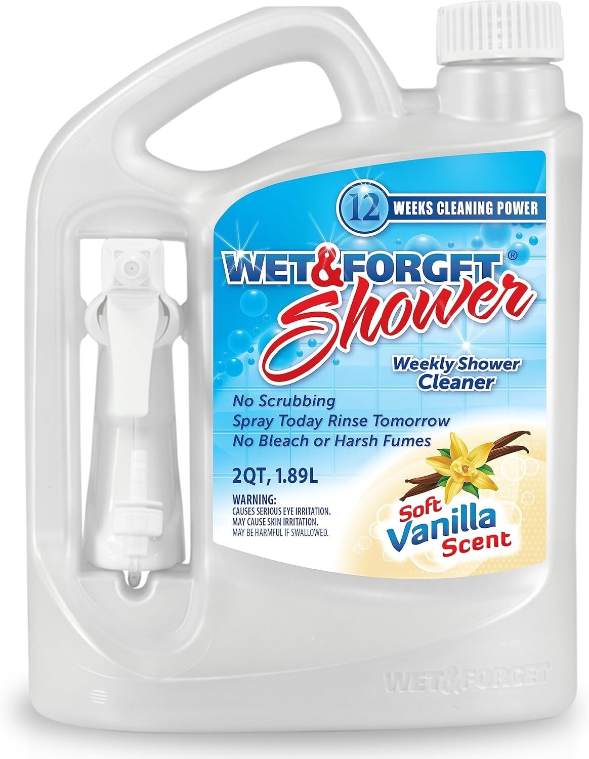 Shower Cleaner Spray Multi-Surface Application, No Scrub,Vanilla Scent, 64 Fl Oz