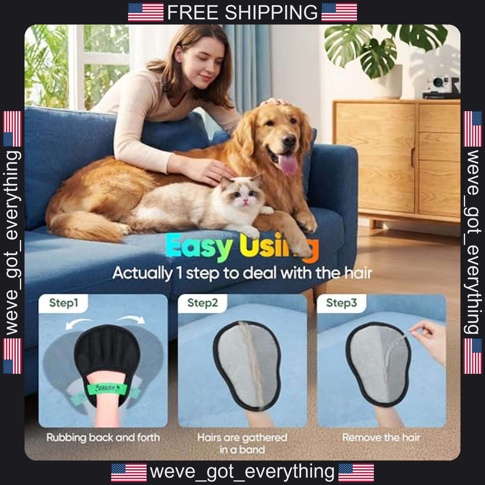 Pet Hair Removal Gloves Reusable Silicone Static Dust Remover