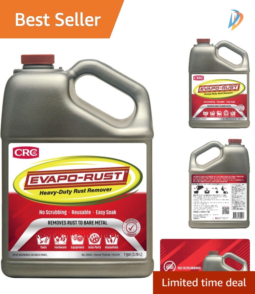 Non-Corrosive 1 Gallon Rust Remover – Safe for Auto Parts & Tools, Easy Use
