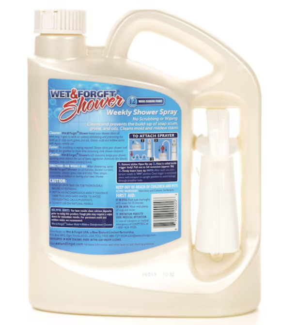Wet & Forget 64 oz Soft vanilla essence Shower and Bathtub Cleaner