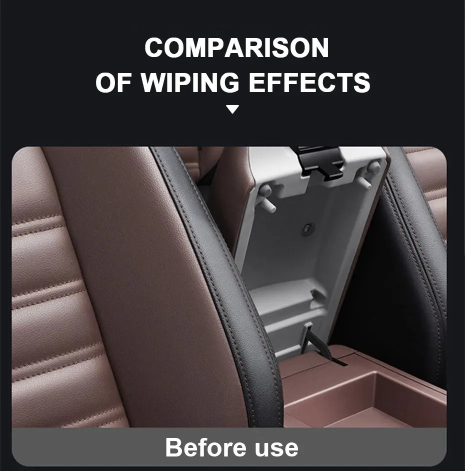80pcs Car Interior Cleaning Wipes Dashboard Leather Seat Care Brightening Towels