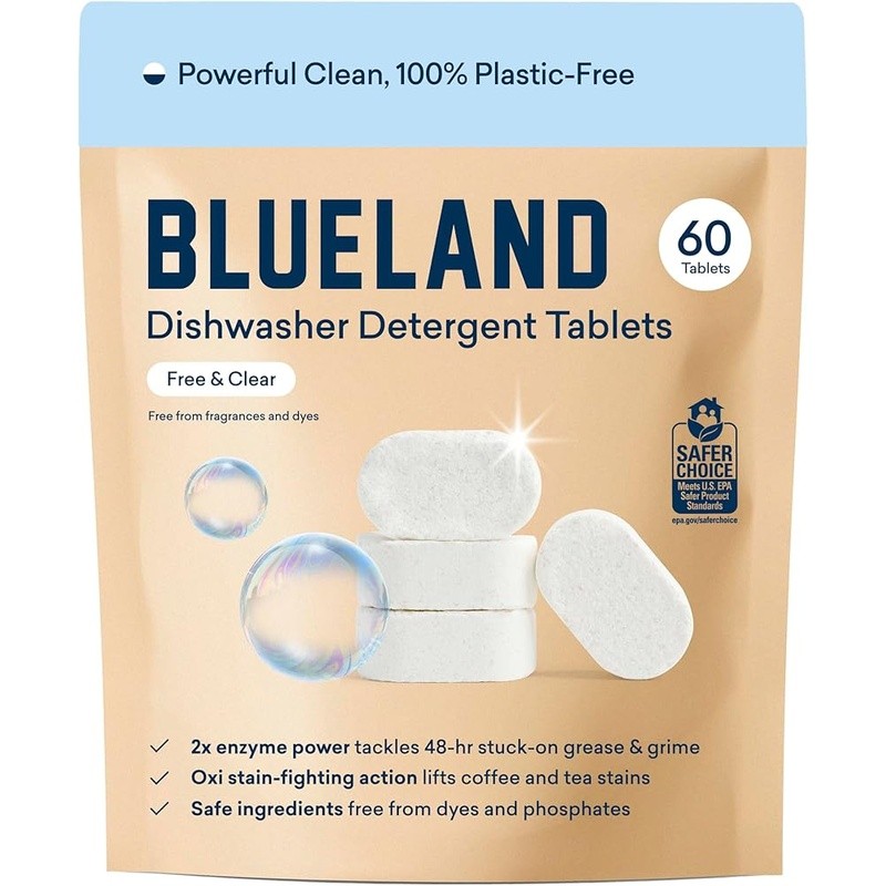 Eco Friendly Dishwasher Tablets Plastic Free Stain Fighting Cleaning Power New