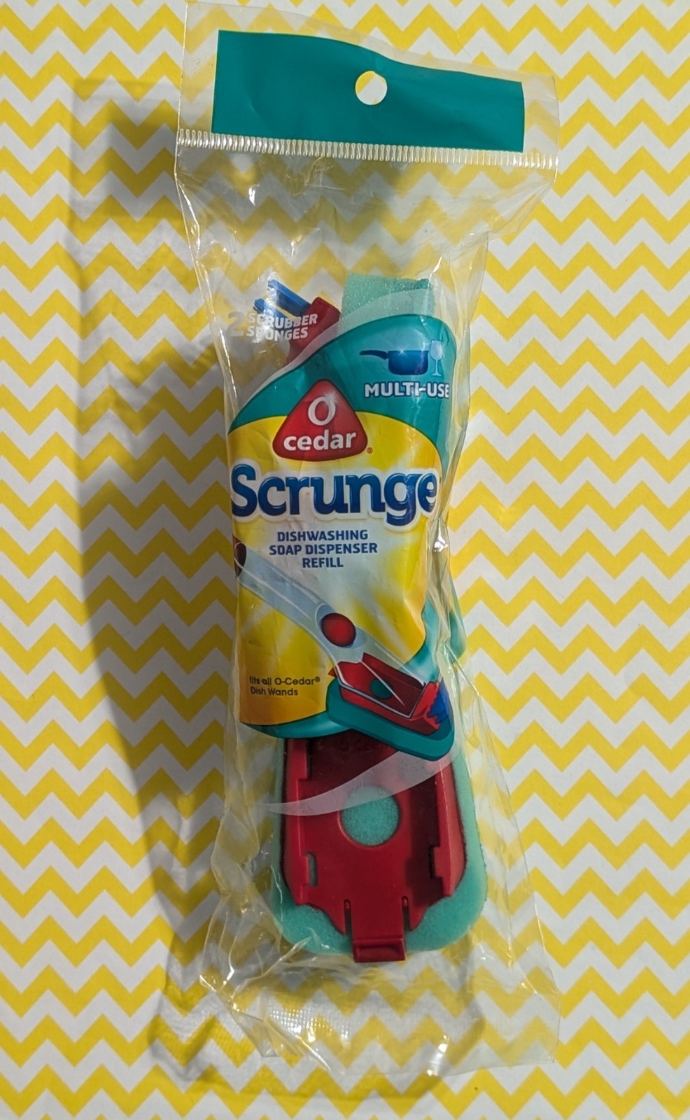 O-Cedar Scrunge Dishwasher Soap Dispenser Wand Refills – 2 Pack – 2015 – NOS
